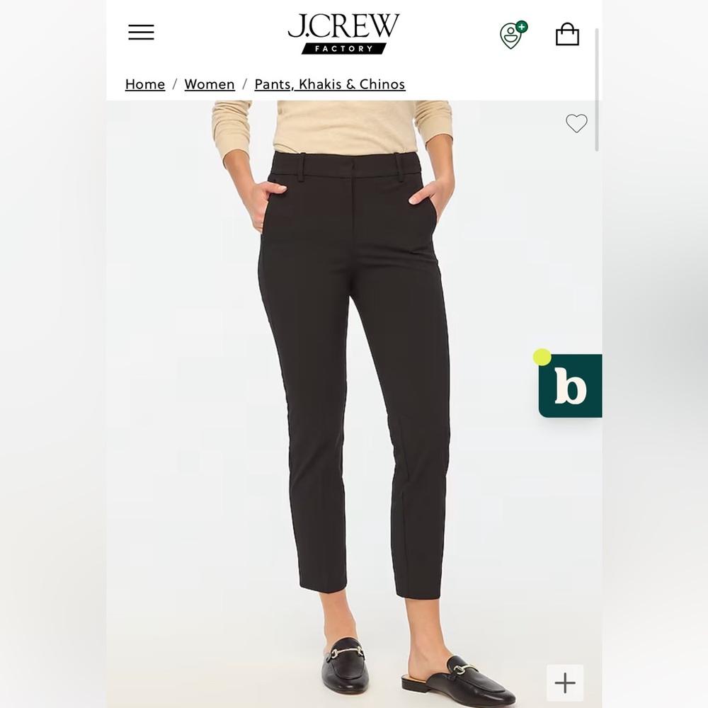 NWT j crew factory ruby crop pants